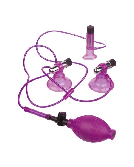 triple suckers niples and vagina with vibration