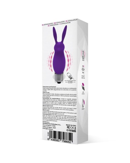 hopye rabbit vibrant bullet silicone violet