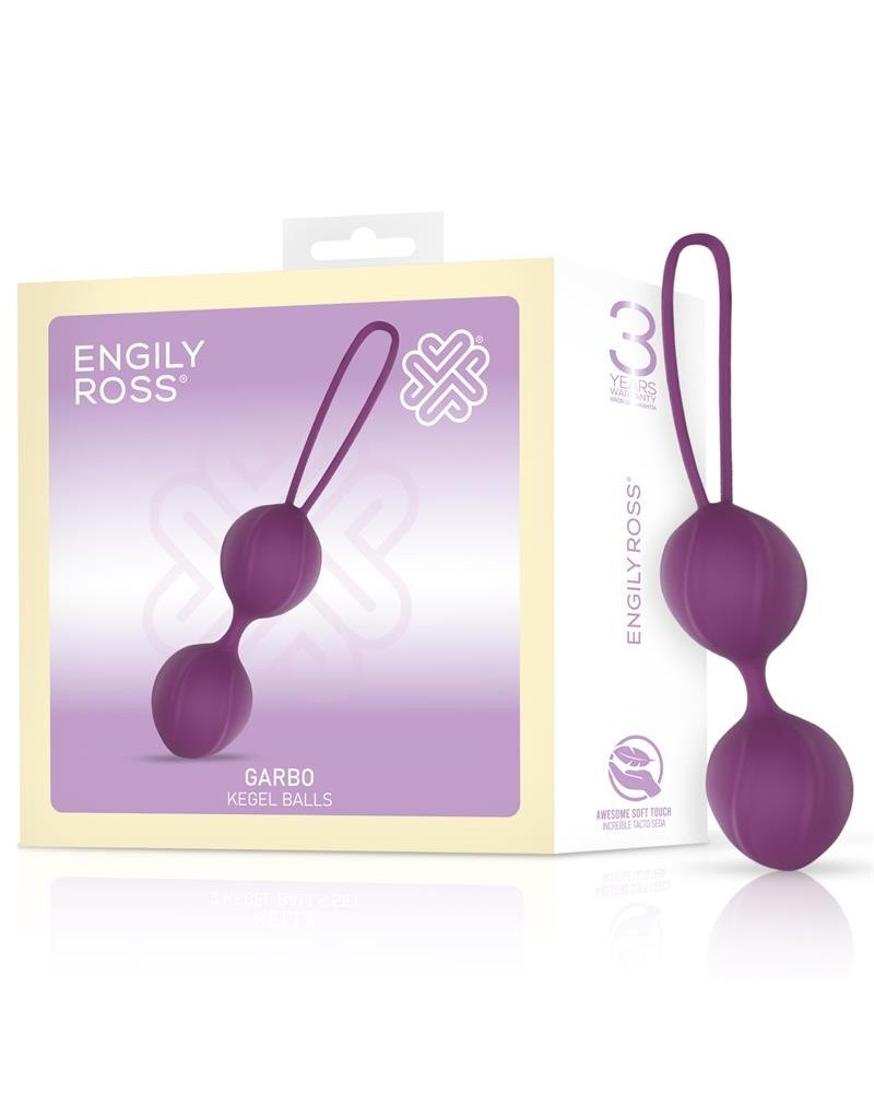 garbo double kegel ball silicone violet