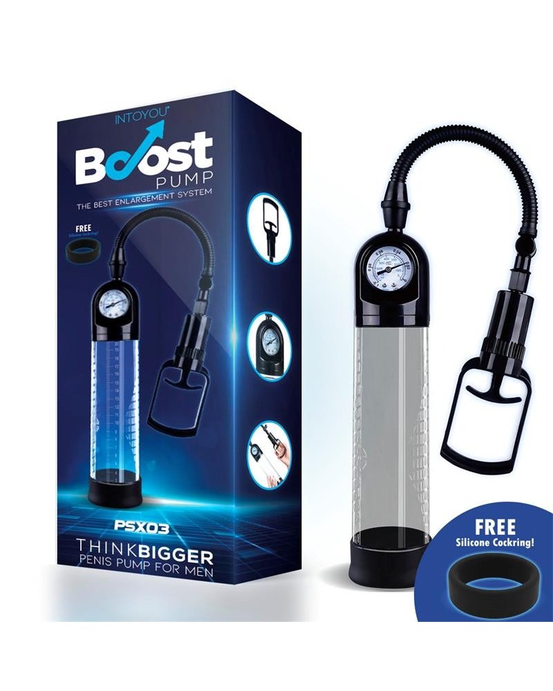 manual penis pump with valve psx03 crystal