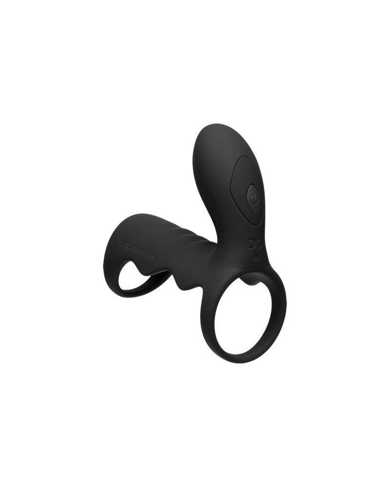 vibrant cock cage with wireless remote noir