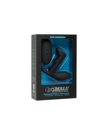 vibrant cock cage with wireless remote noir