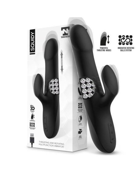 squidy vibe with thrusting movement and rotating beads usb silicone