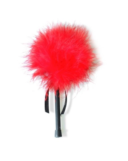 feather tickler with marabou red