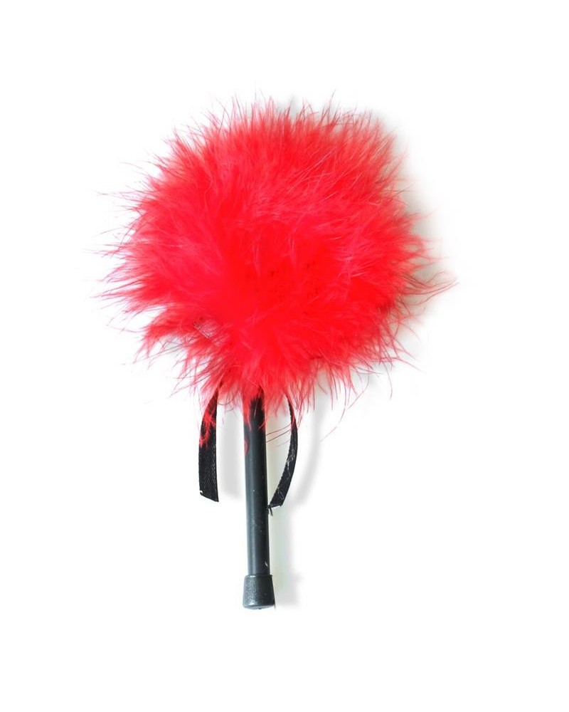 feather tickler with marabou red