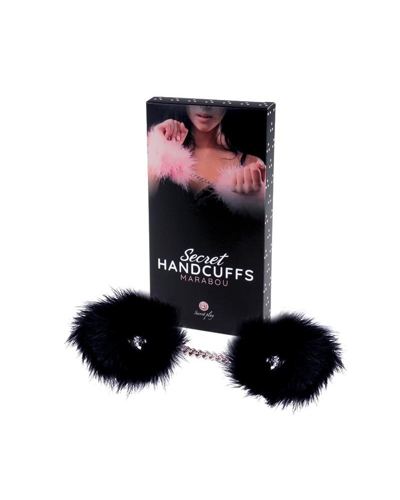 handcuffs with marabou noir