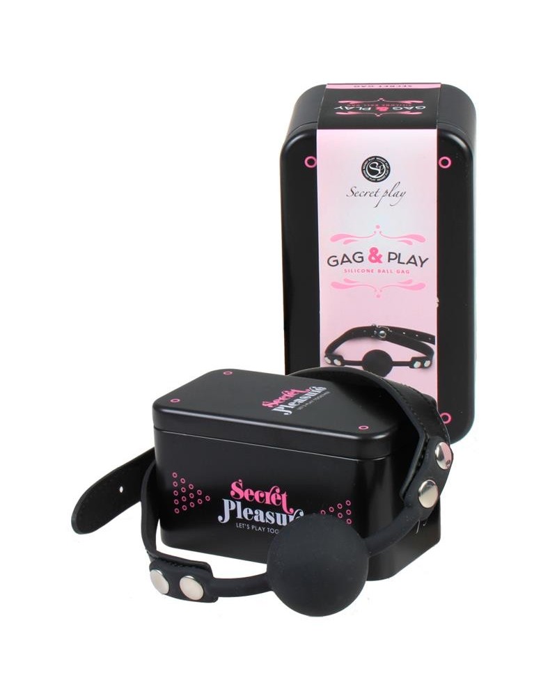 solid silicone ball gag noir