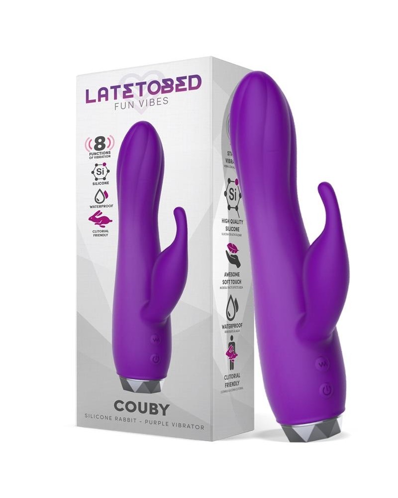 couby silicone rabbit violet vibrator