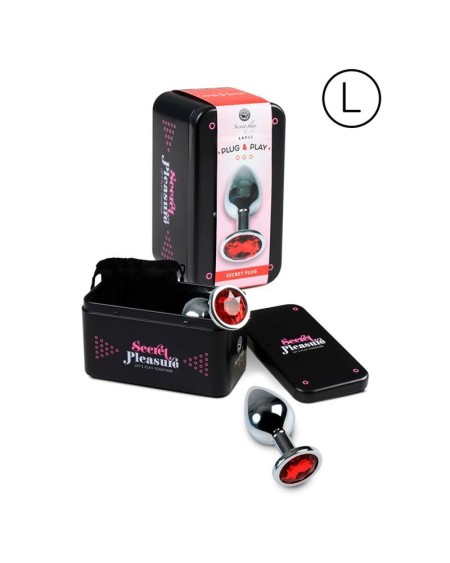 butt plug size l red