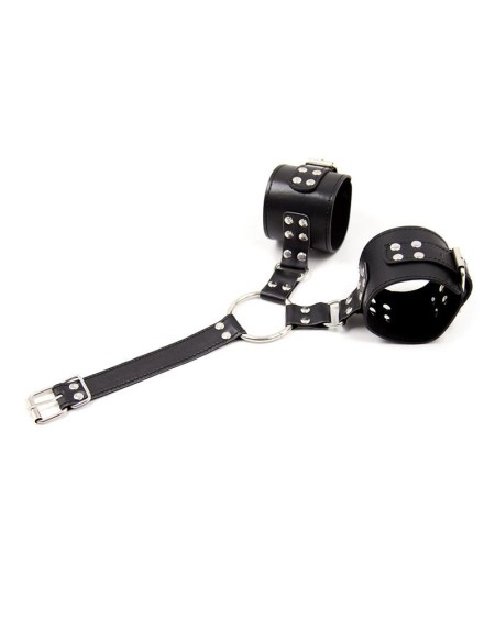 collar with restraints adjustable noir