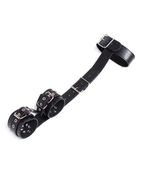 collar with restraints adjustable noir