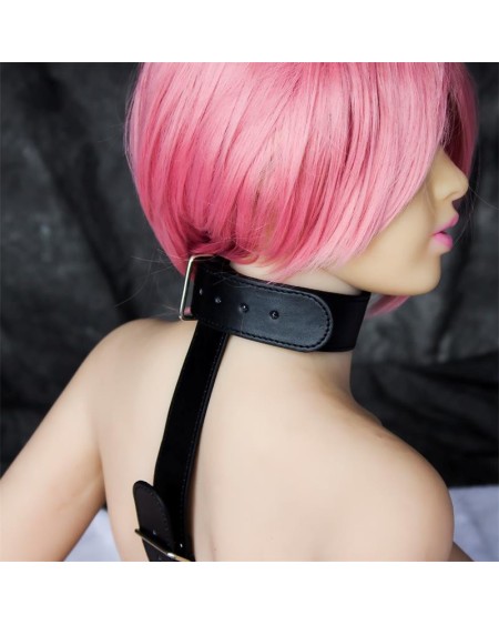 collar with restraints adjustable noir