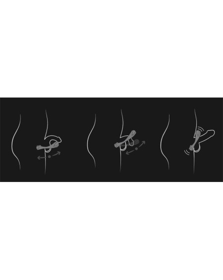 atom plus virbrating penis ring and perianal stimulator noir