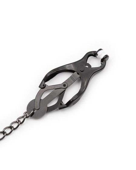 japanese nipple clamps with chain noir