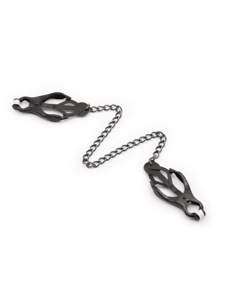 japanese nipple clamps with chain noir
