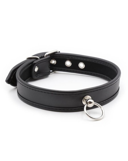 collar with hoop noir