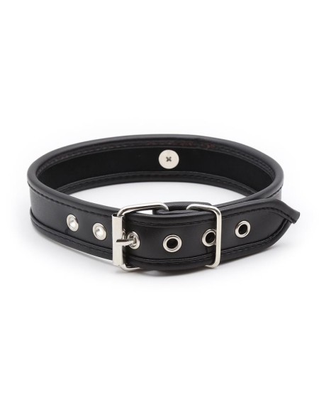 collar with hoop noir