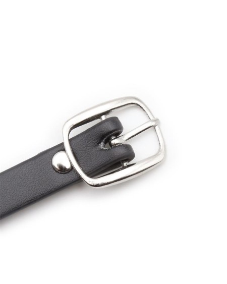 collar with hoop and bell noir