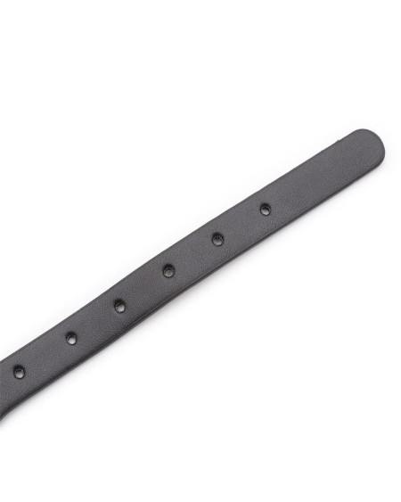 collar with hoop and bell noir