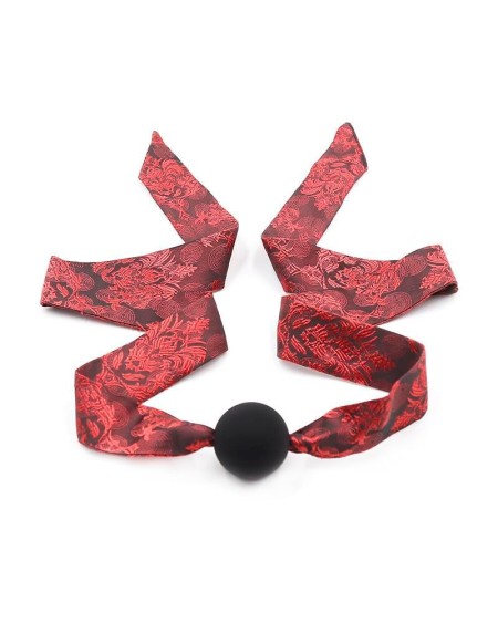 silicone ball gag redblack