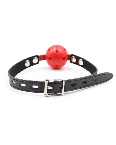 ball gag breathable blackred