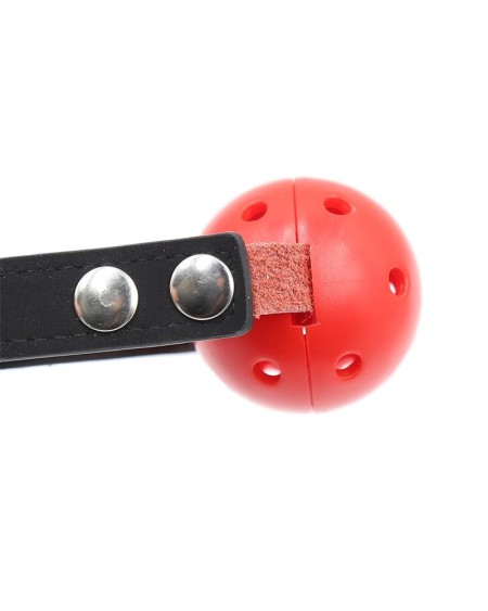ball gag breathable blackred