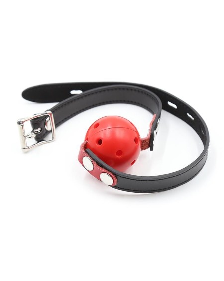 ball gag breathable blackred