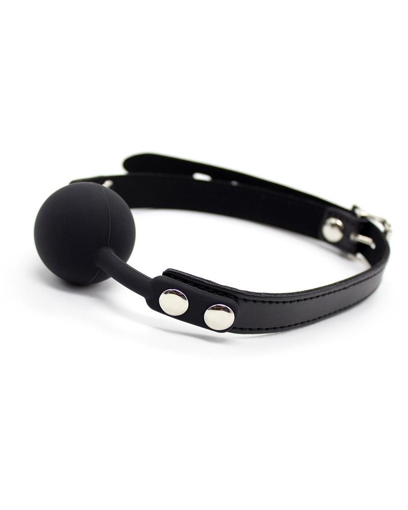 silicone ball gag 4 cm adjustable noir