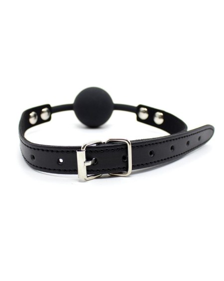 silicone ball gag 4 cm adjustable noir