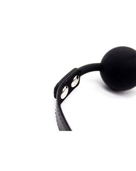 silicone ball gag 4 cm adjustable noir