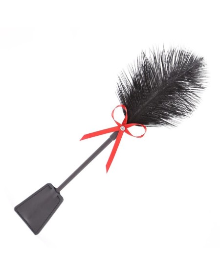 feather tickler and paddle 36 cm redblack