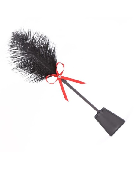 feather tickler and paddle 36 cm redblack
