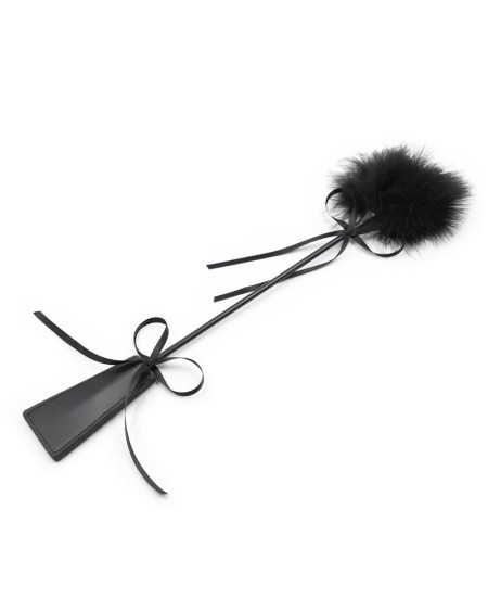 feather tickler and paddle 49 cm noir