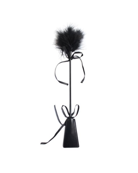 feather tickler and paddle 49 cm noir