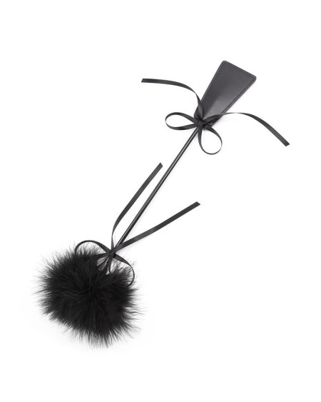 feather tickler and paddle 49 cm noir