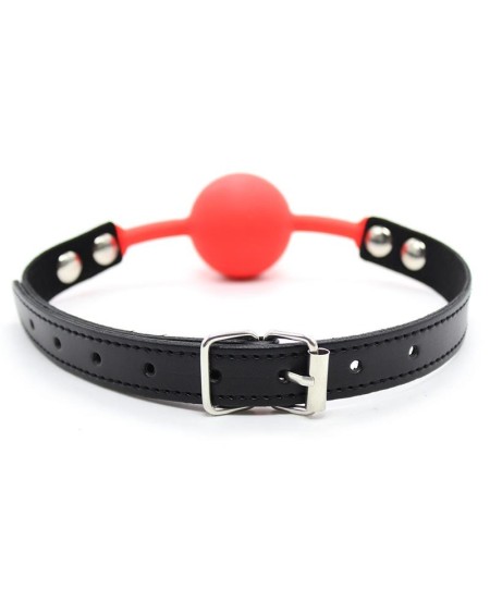 silicone ball gag 4 cm blackred
