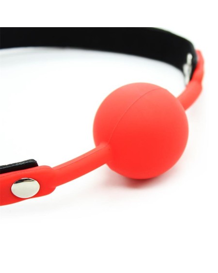 silicone ball gag 4 cm blackred