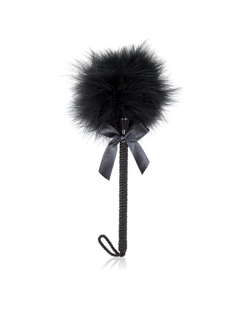 feather tickler with bow 25 cm noir