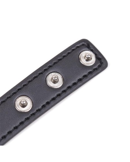 collar with heart shaped hoop adjustable 41,5 cm noir