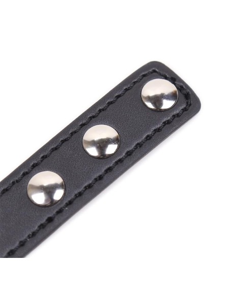 collar with heart shaped hoop adjustable 41,5 cm noir