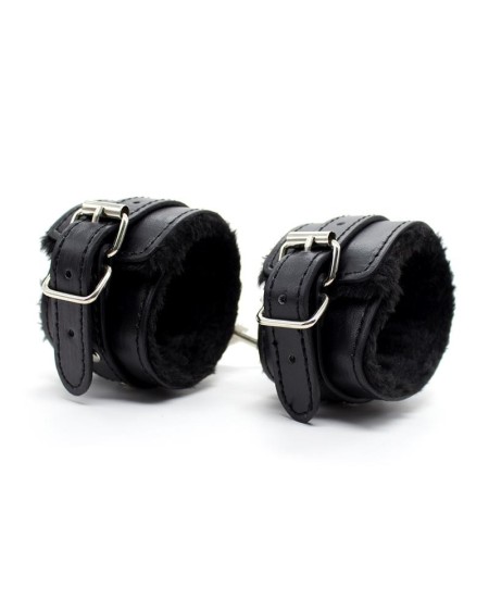 ankle cuffs with noir padded interior 35 cm noir