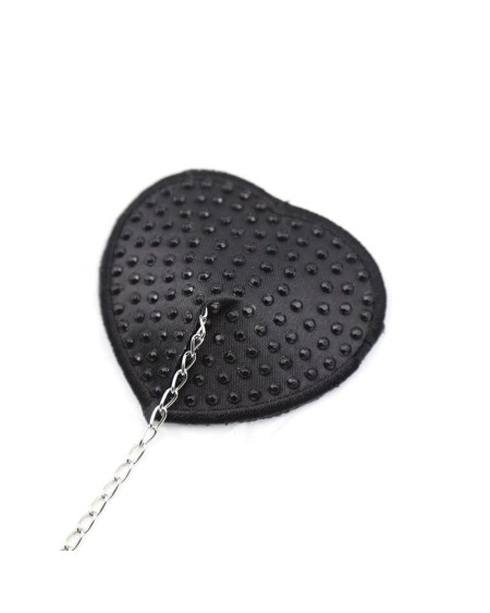 nipple covers with metal chain noir