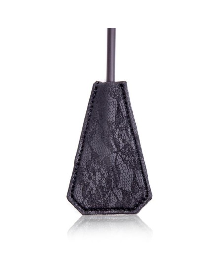 feather tickler and paddle with lace 2 in 1 56 cm noir