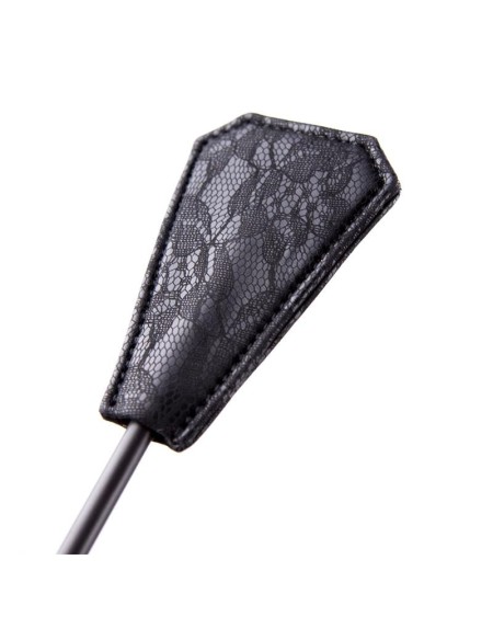 feather tickler and paddle with lace 2 in 1 56 cm noir