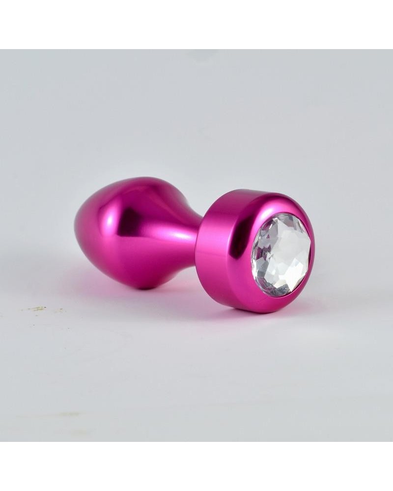 butt plug fuchsia rosebud with jewel