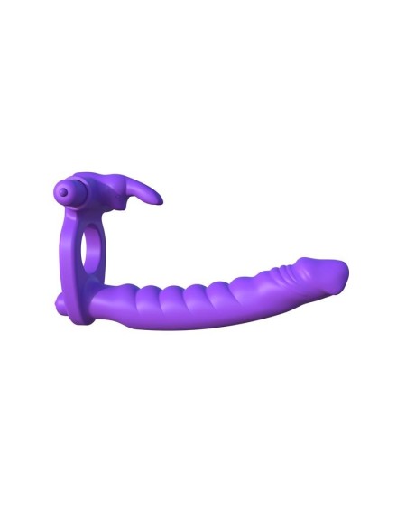 fantasy c-ringz silicone double penetrator rabbit violet