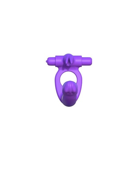 fantasy c-ringz silicone double penetrator rabbit violet