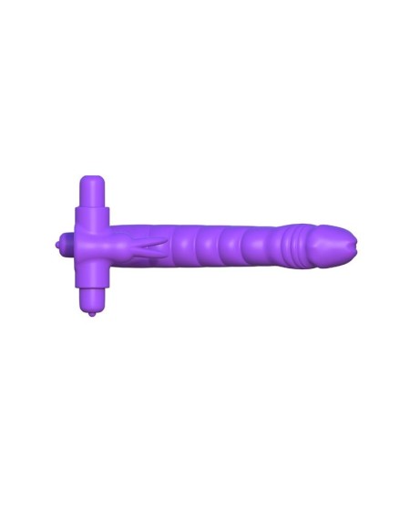 fantasy c-ringz silicone double penetrator rabbit violet