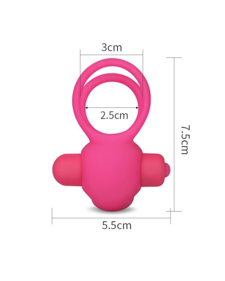 double vibrant cockring power clit duo rose