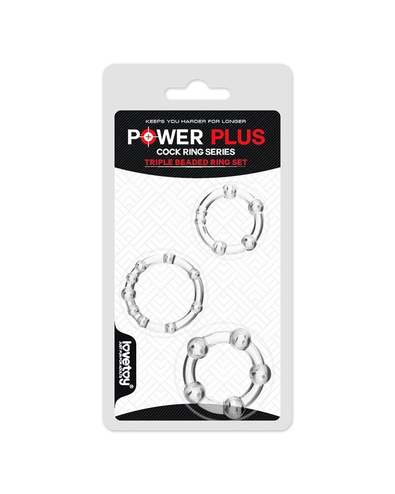 pack of 3 penis ring power plus triple clear